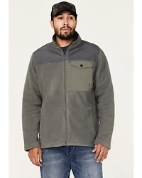 Brothers and Sons Men's Color Block Polar Fleece Jacket