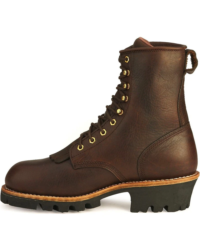 Chippewa Men's Waterproof Insulated 8" Logger Boots - Steel Toe