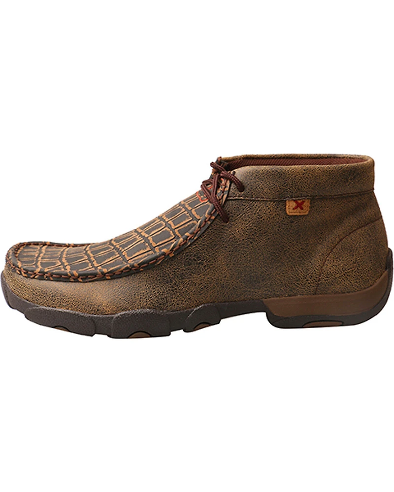Twisted X Men's Caiman Print Driving Mocs - Moc Toe
