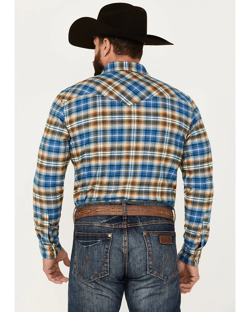 Pendleton Men's Wyatt Plaid Print Long Sleeve Pearl Snap Western Shirt
