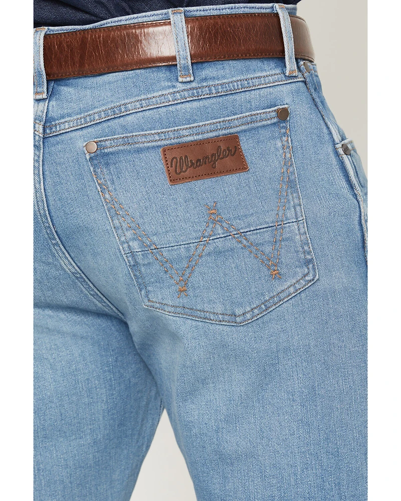 Wrangler Retro Men's Light Wash Slim Bootcut Stretch Denim Jeans