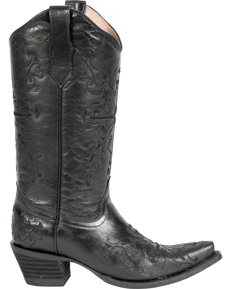 Circle G Women's Cross Embroidered Western Boots