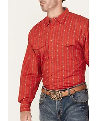 Scully Men's Skull Striped Long Sleeve Pearl Snap Western Shirt