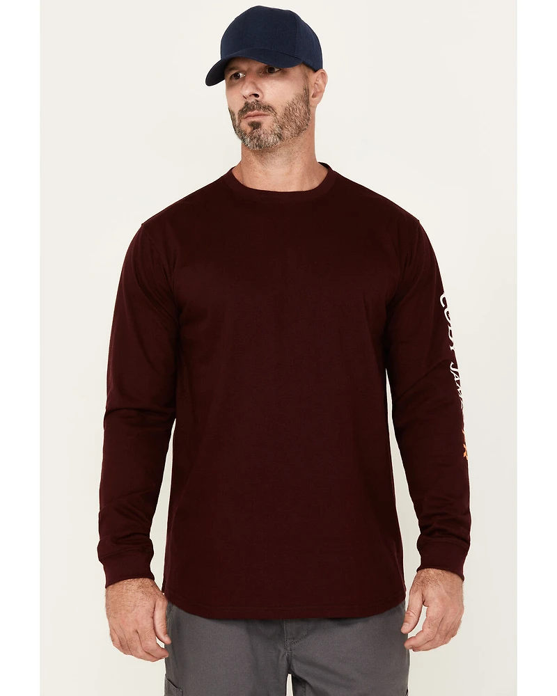 Cody James Men's FR Logo Long Sleeve Graphic Work T-Shirt