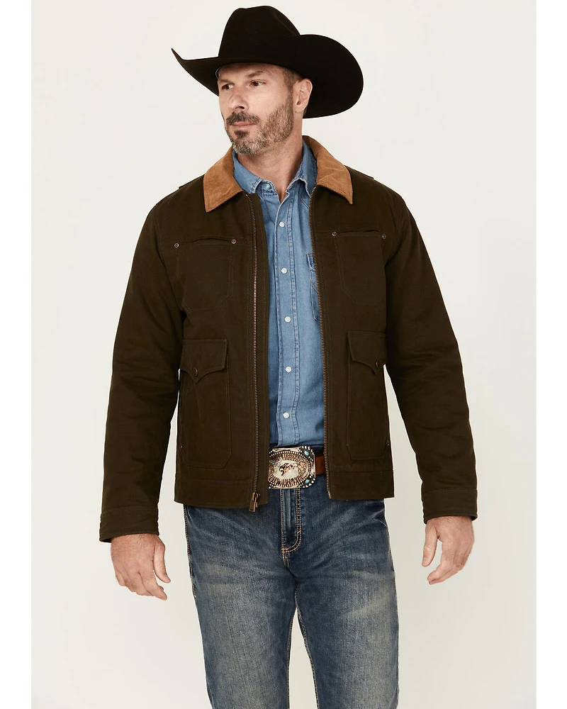 Pendleton Men's Carson City Solid Canvas Lined Zip-Up Jacket