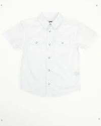 Gibson Trading Co Toddler Boys' Solid Short Sleeve Pearl Snap Western Shirt