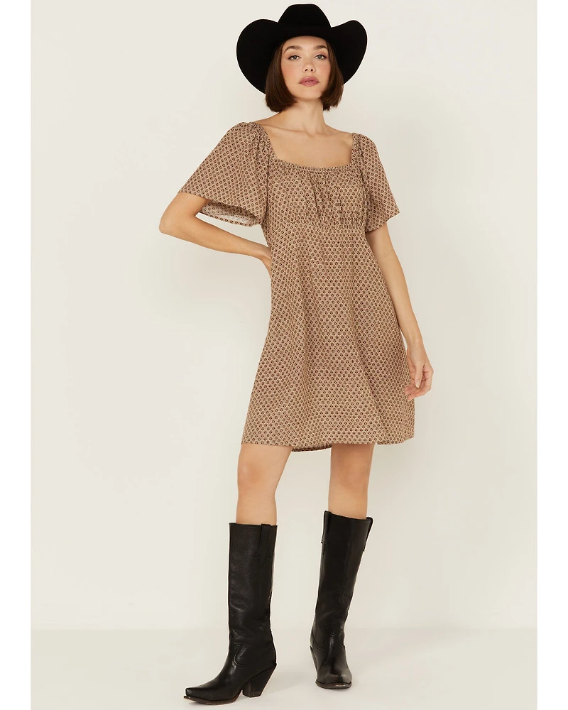 Cleo + Wolf Women's Arlo Flutter Sleeve Printed Mini Dress