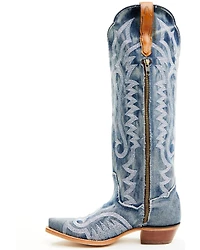 Dan Post Women's Denim Darlin' Tall Western Boots - Snip Toe