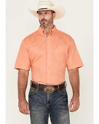 George Strait by Wrangler Solid Short Sleeve Button-Down Stretch Western Shirt
