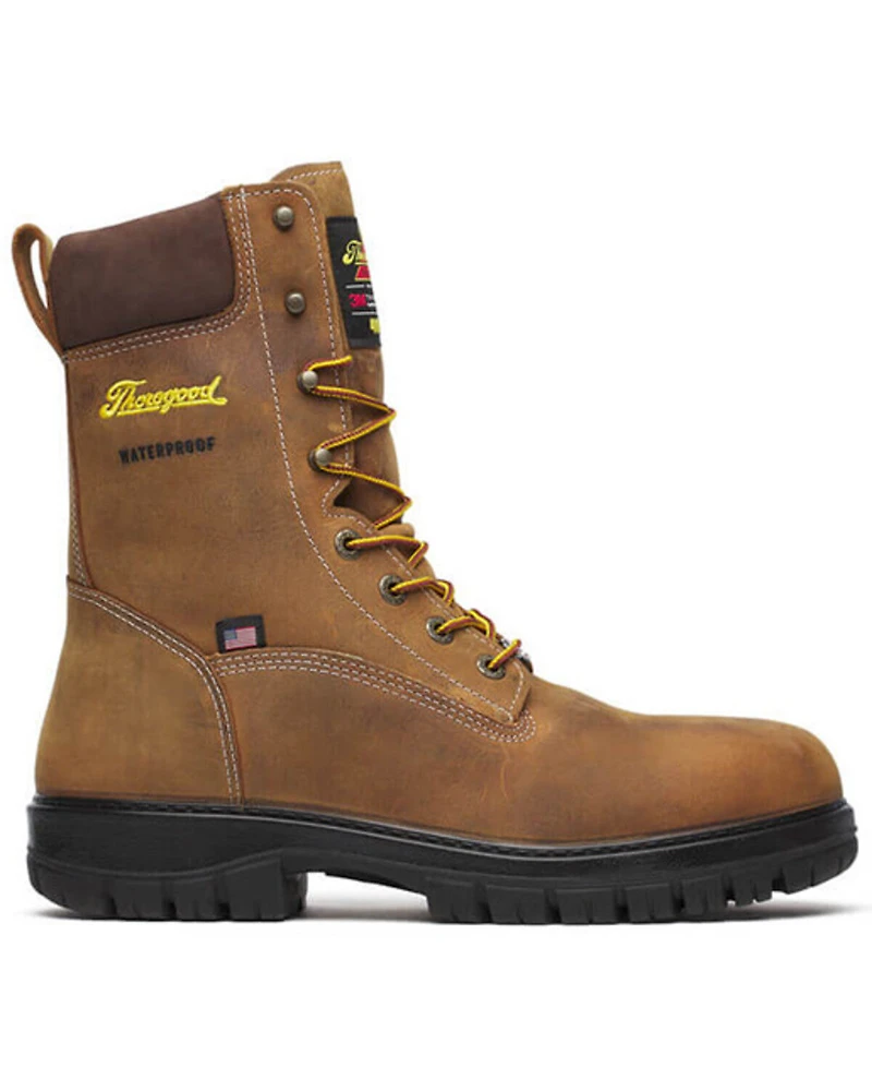 Thorogood Men's 8" Genesis Waterproof Insulated Work Boots - Nano Toe