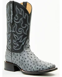 Cody James Men's Exotic Full Quill Ostrich Western Boots - Broad Square Toe