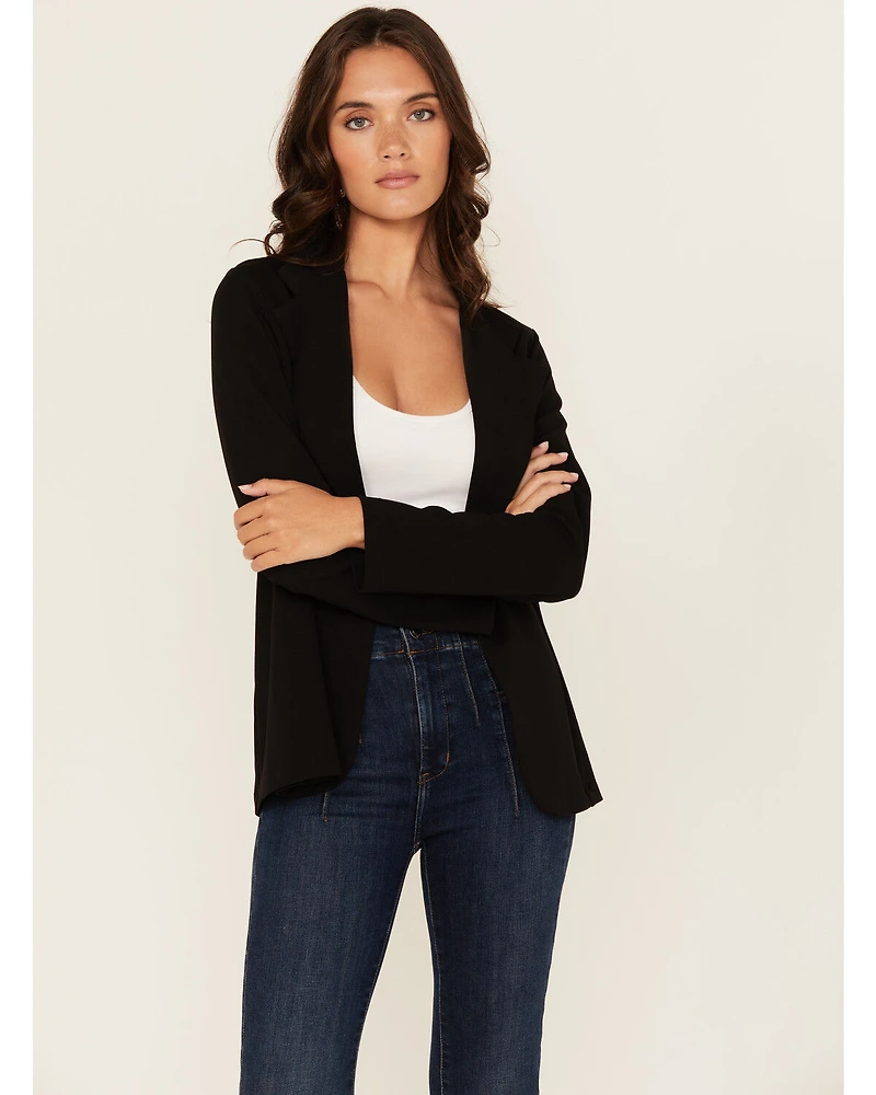 Wild Moss Sport Women's Long Sleeve Concho Button Blazer