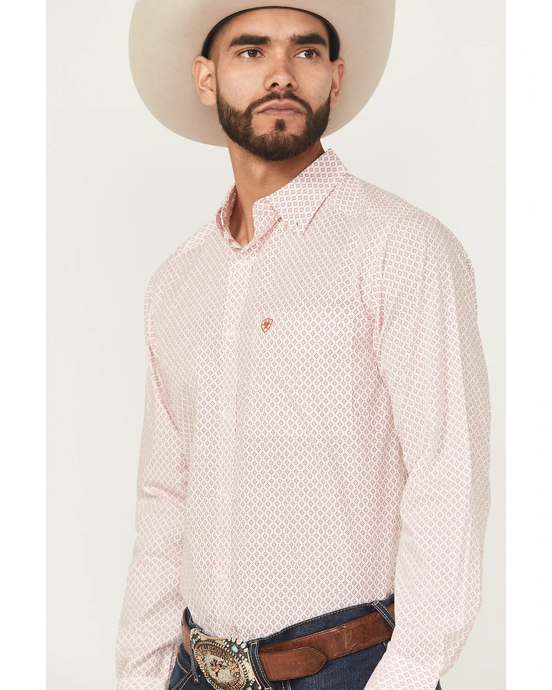 Ariat Men's Sylvester Geo Print Long Sleeve Button-Down Western Shirt