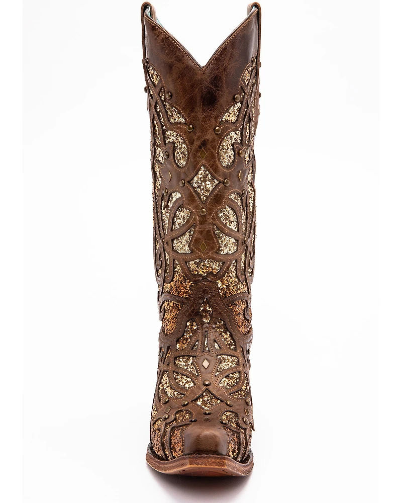 Corral Women's Golden Luminary Roots Western Boots - Snip Toe