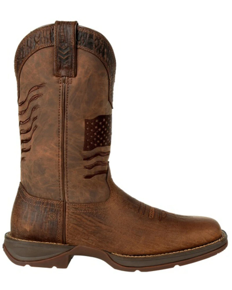 Durango Men's Rebel Brown Flag Western Performance Boots - Square Toe