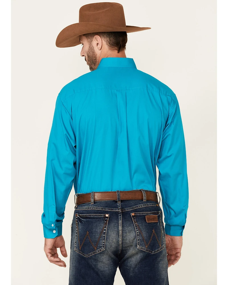 Cinch Men's Solid Long Sleeve Button-Down Western Shirt