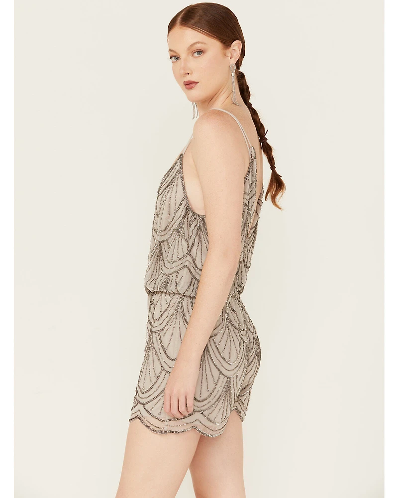 Angie Women's Beaded Sleeveless Romper