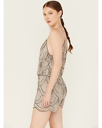 Angie Women's Beaded Sleeveless Romper