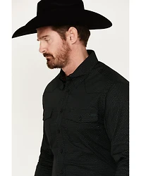 Justin Men's Boot Barn Exclusive JustFlex Diamond Geo Print Long Sleeve Button-Down Western Shirt