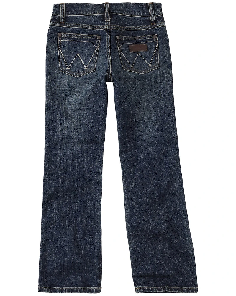 Wrangler Little Boys' Layton Dark Wash Slim Bootcut Jeans