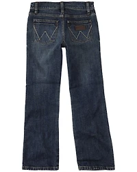 Wrangler Little Boys' Layton Dark Wash Slim Bootcut Jeans