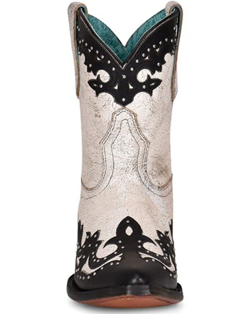 Corral Women's Black Overlay & Studs Western Boots - Round Toe