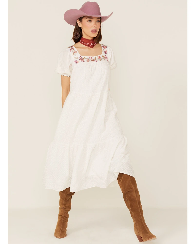 Johnny Was Women's Viviana Embroidered Midi Dress