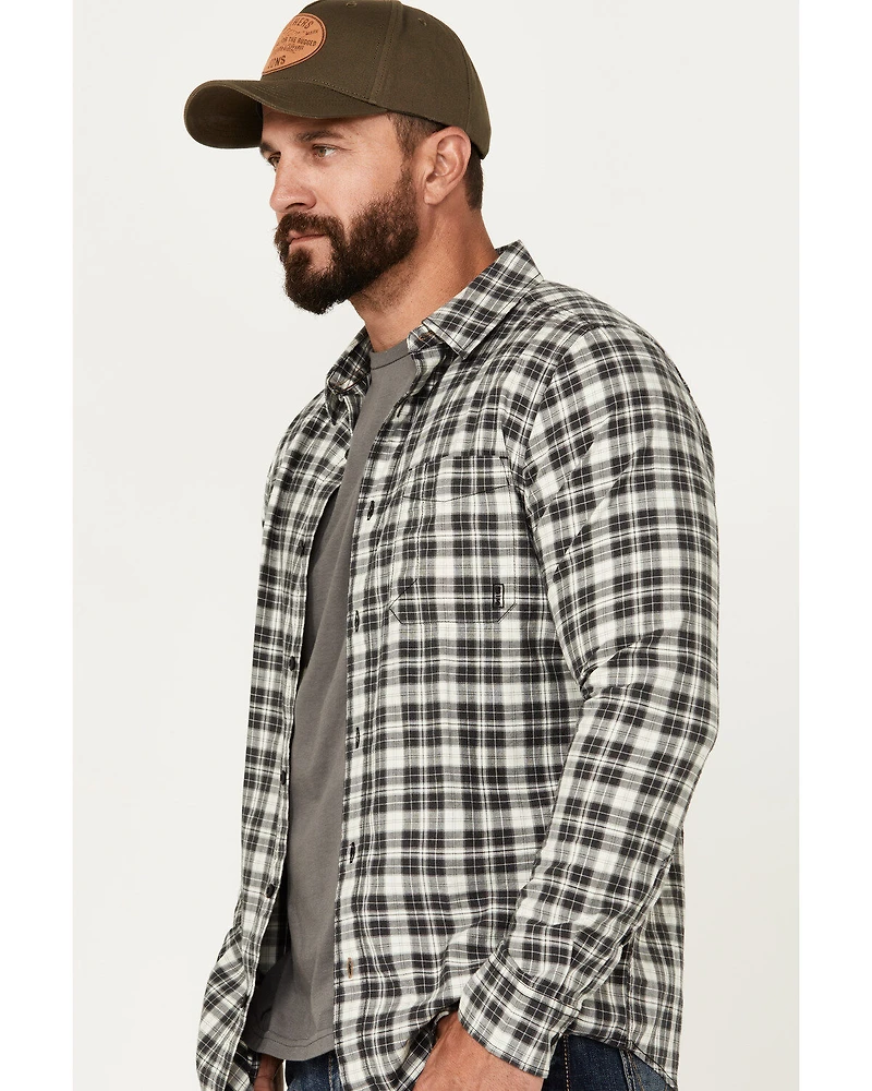 Brothers and Sons Men's Custer Herringbone Long Sleeve Button-Down Shirt