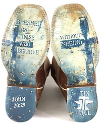 Tin Haul Boys' Holy Son Western Boots - Broad Square Toe