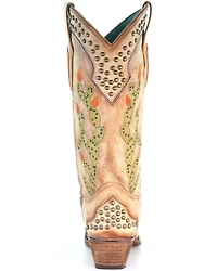 Corral Women's Saddle Cactus Embroidery Western Boots - Snip Toe