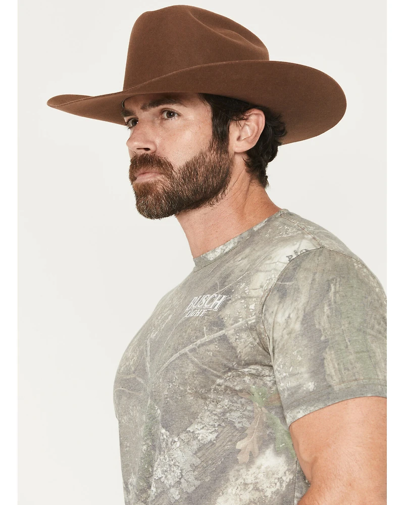 Buckwear Men's Busch Whitetail Camo Print Short Sleeve Graphic T-Shirt