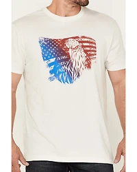 Moonshine Spirit Men's Blender Eagle Flag Graphic Short Sleeve T-Shirt