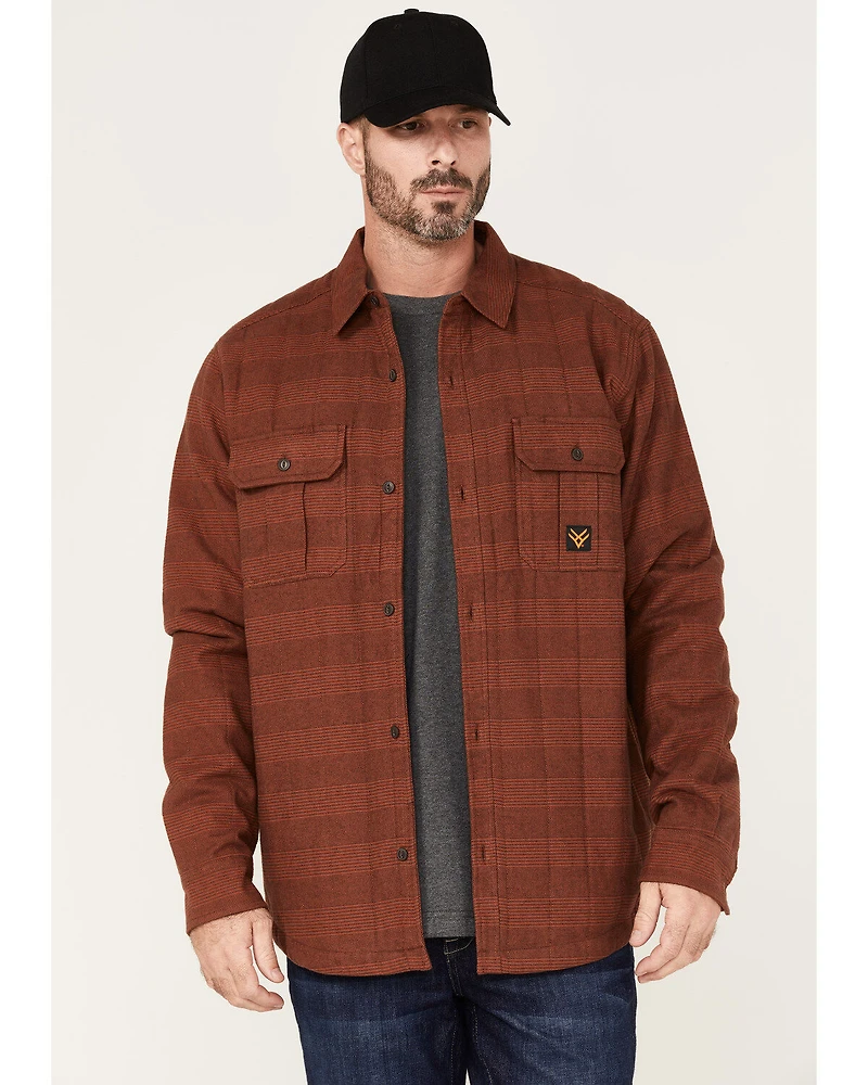 Hawx Men's Rugby Stripe Quilted Shirt Jacket