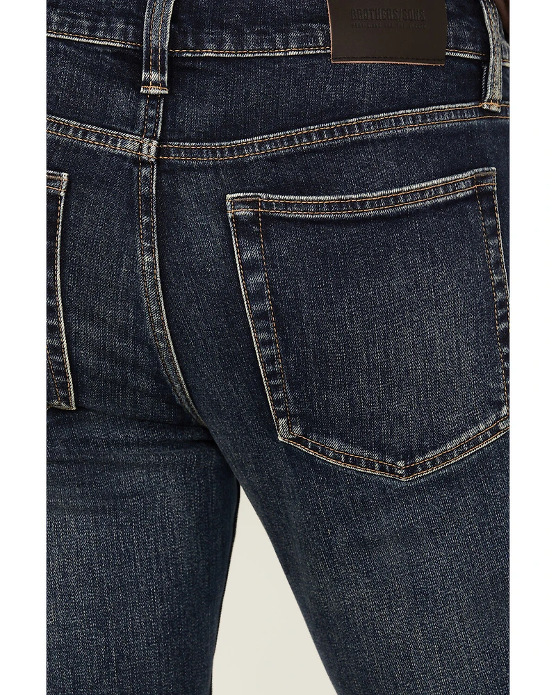 Brothers and Sons Men's Drifter Wash Tucker Slim Straight Stretch Denim Jeans