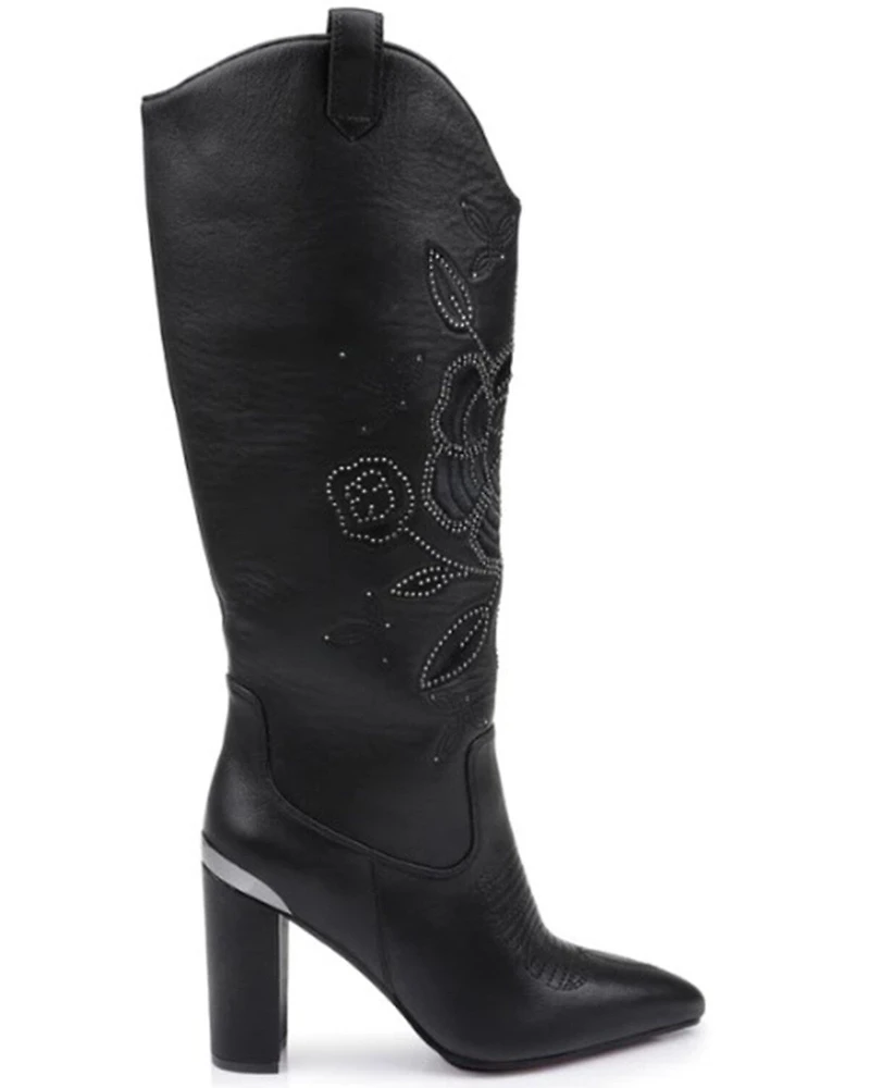 DanielXDiamond Women's Acadia Embroidered Western Boots - Snip Toe