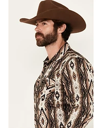 Rock & Roll Denim Men's Southwestern Print Long Sleeve Snap Stretch Western Shirt