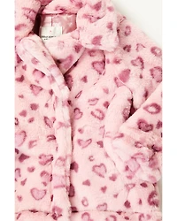 Urban Republic Infant Girls' Jaguar Print Faux Fur Jacket