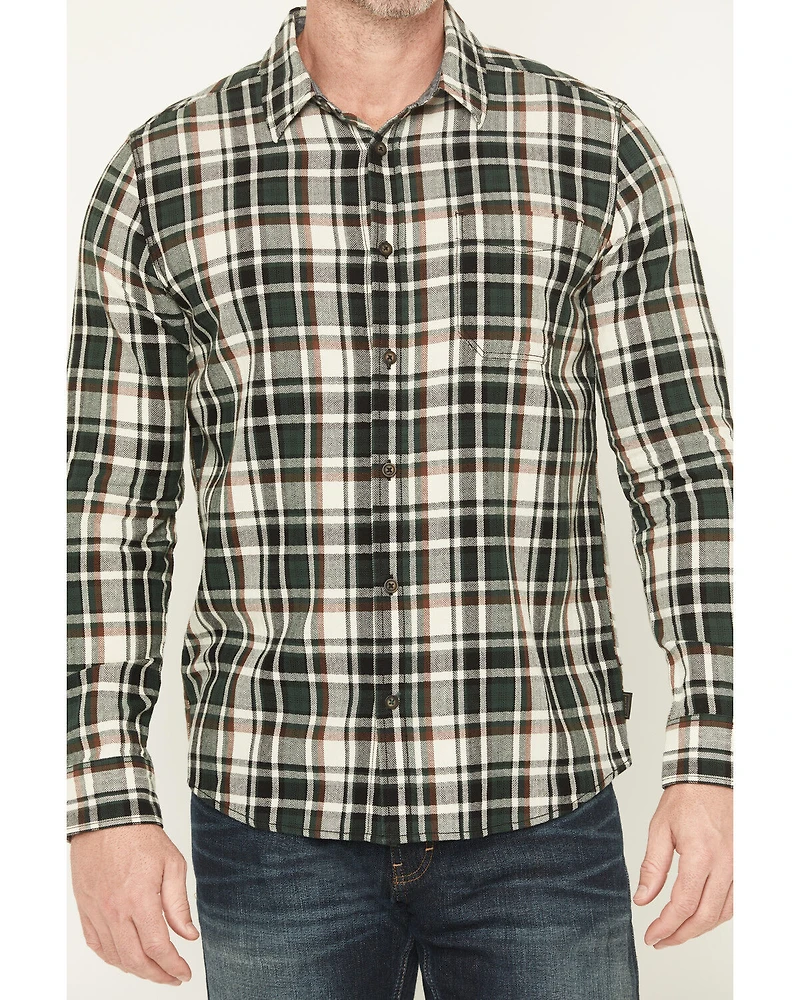 Brothers and Sons Men's Sawmill Plaid Print Long Sleeve Button-Down Flannel Shirt