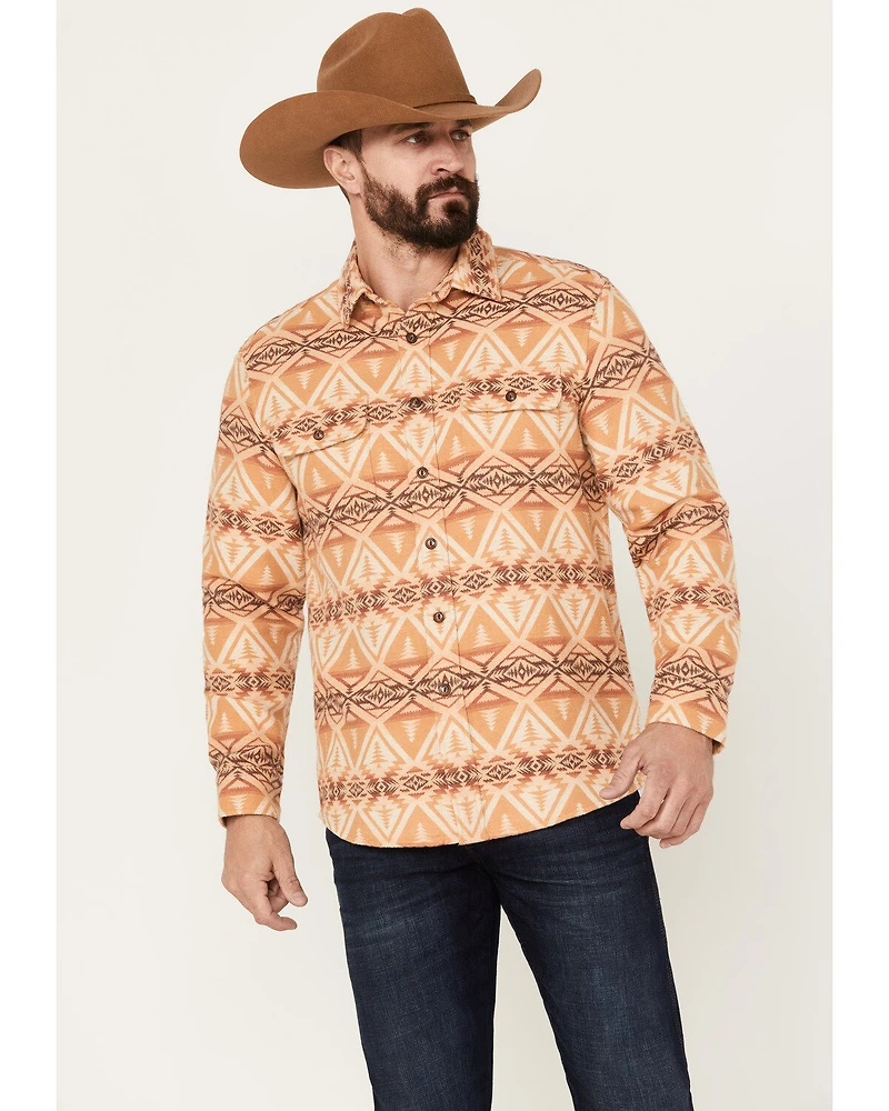 Pendleton Men's Beach Shack Print Long Sleeve Button-Down Western Shirt