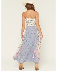 Angie Women's Floral Print Sleeveless Knot Midi Dress
