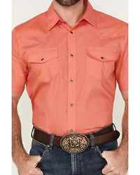 Gibson Trading Co Men's White Water Solid Short Sleeve Snap Stretch Western Shirt