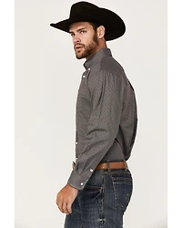 Rough Stock by Panhandle Men's Geo Print Long Sleeve Button-Down Stretch Western Shirt