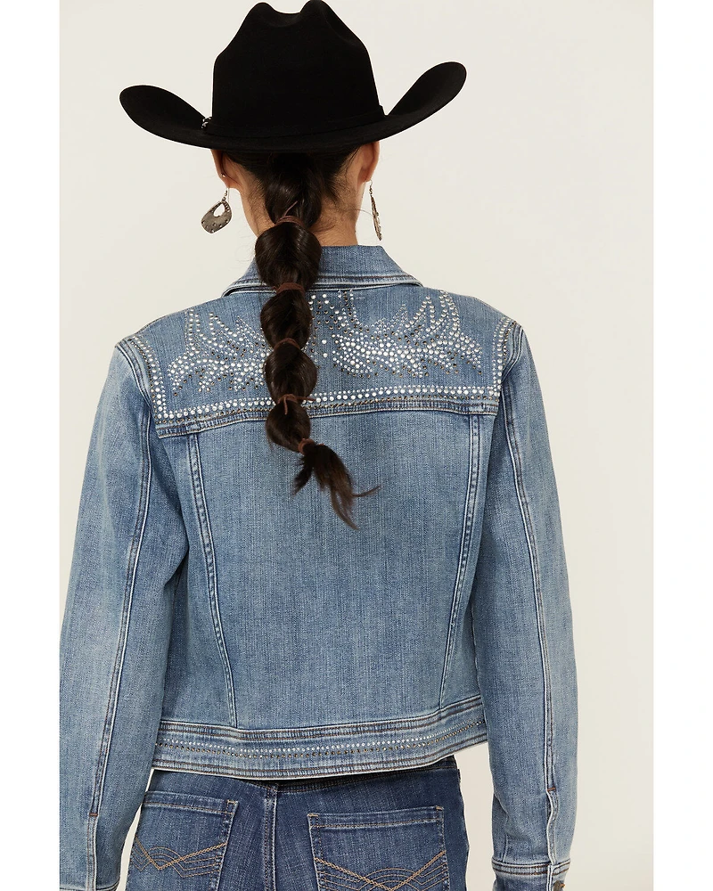 Idyllwind Women's Embellished Denim Trucker Jacket