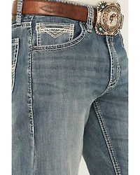 Rock & Roll Denim Men's Medium Wash Tapered Bootcut Stretch Jeans