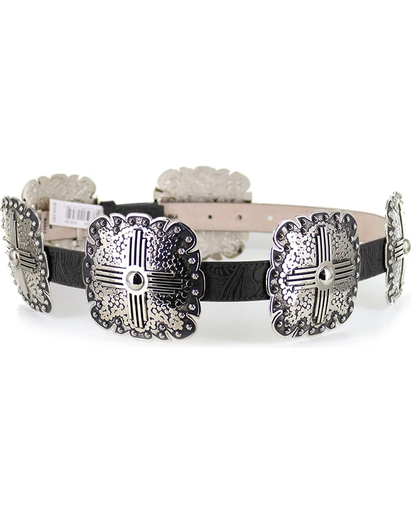 Angel Ranch Women's 1" Square Concho Leather Belt