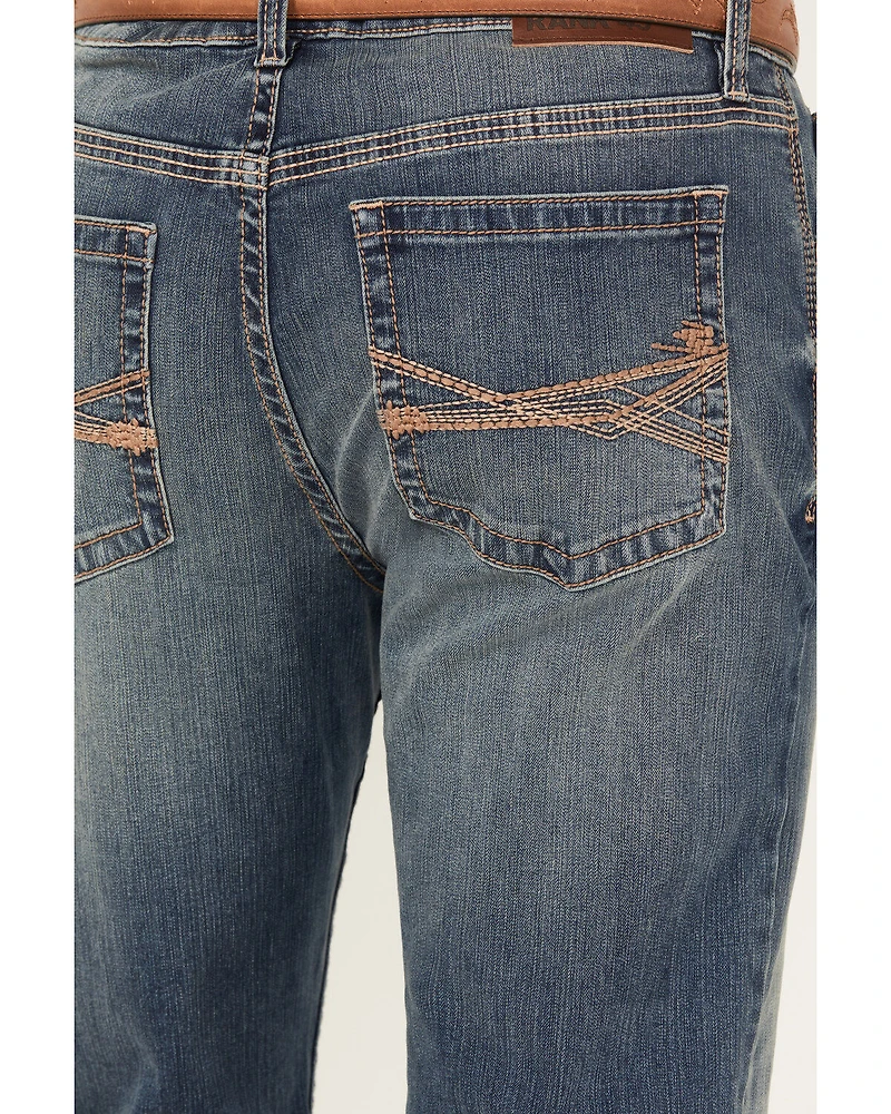 RANK 45® Men's Sidewinder Wash Ambush Slim Straight Performance 4-Way Stretch Denim Jeans