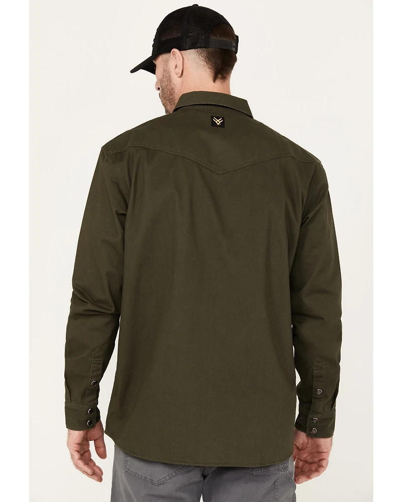 Hawx Men's Long Sleeve Snap Work Shirt
