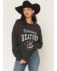 White Crow Women's Whiskey Weather Graphic Crewneck