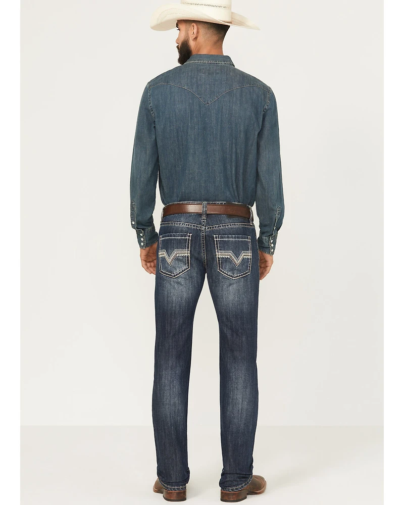 Rock & Roll Denim Men's Pistol Dark Wash Stackable Bootcut Rigid Jeans