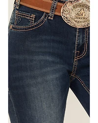 Panhandle Women's Dark Wash Mid Rise Bootcut Stretch Riding Jeans